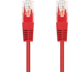 C-TECH patchcord Cat5e, UTP, červený, 0,5 m