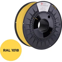 C-TECH PREMIUM LINE, PETG, zinková žlutá, RAL1018, 1,75mm, 1kg
