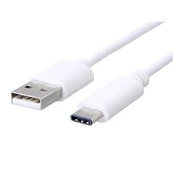 C-TECH USB 2.0 AM na USB-C kabel (AM/CM), 1m, bílý