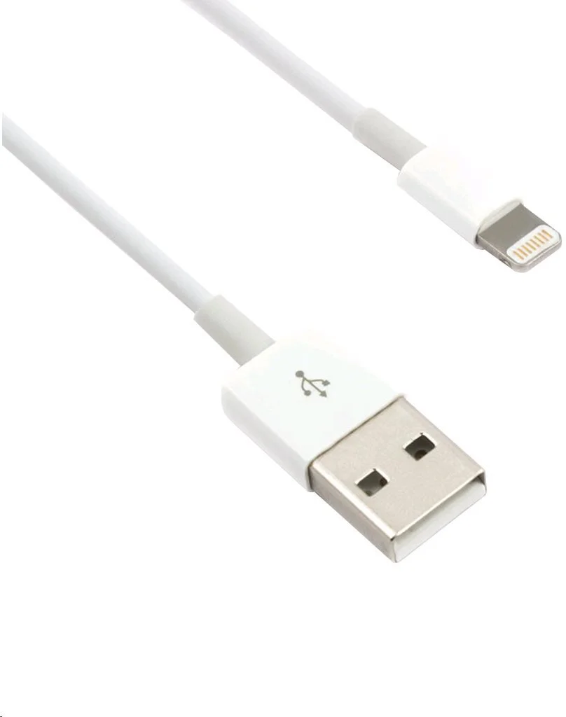 C-TECH USB 2.0 Lightning (IP5 a vyšší) kábel 2 m, biely