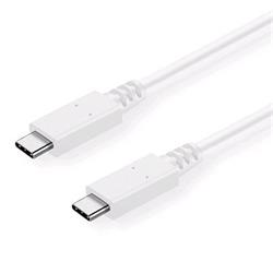 C-TECH USB 3.2, Type-C (CM/CM), PD 100W, 20Gbps, 1m, biela