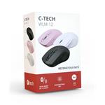 C-TECH WLM-12 Duálny režim, bezdrôtový, BT5.0 + 2,4 GHz, ružový