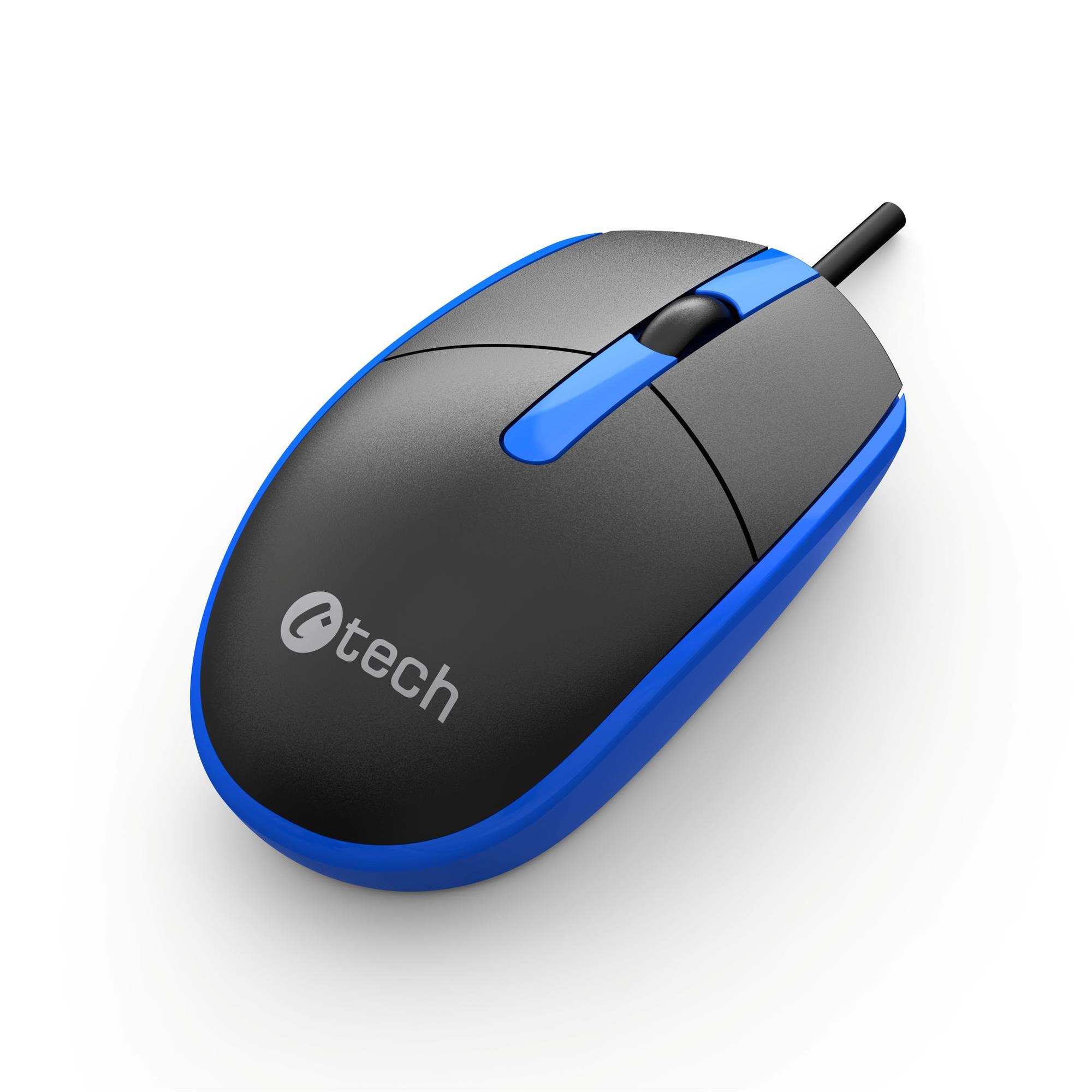 C-TECH WM-10, černomodrá, USB