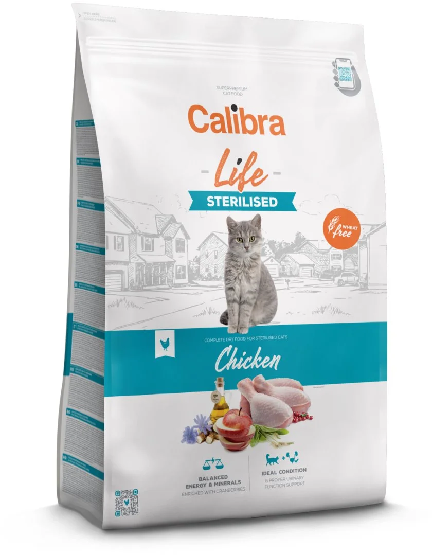 Calibra Cat Life Sterilised Chicken 6 kg granúl pre kastrované mačky