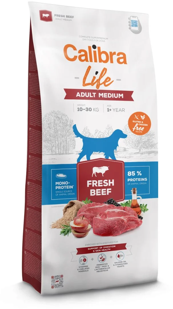 Calibra Dog Life Adult Medium Fresh Beef 2,5kg granule pre psov