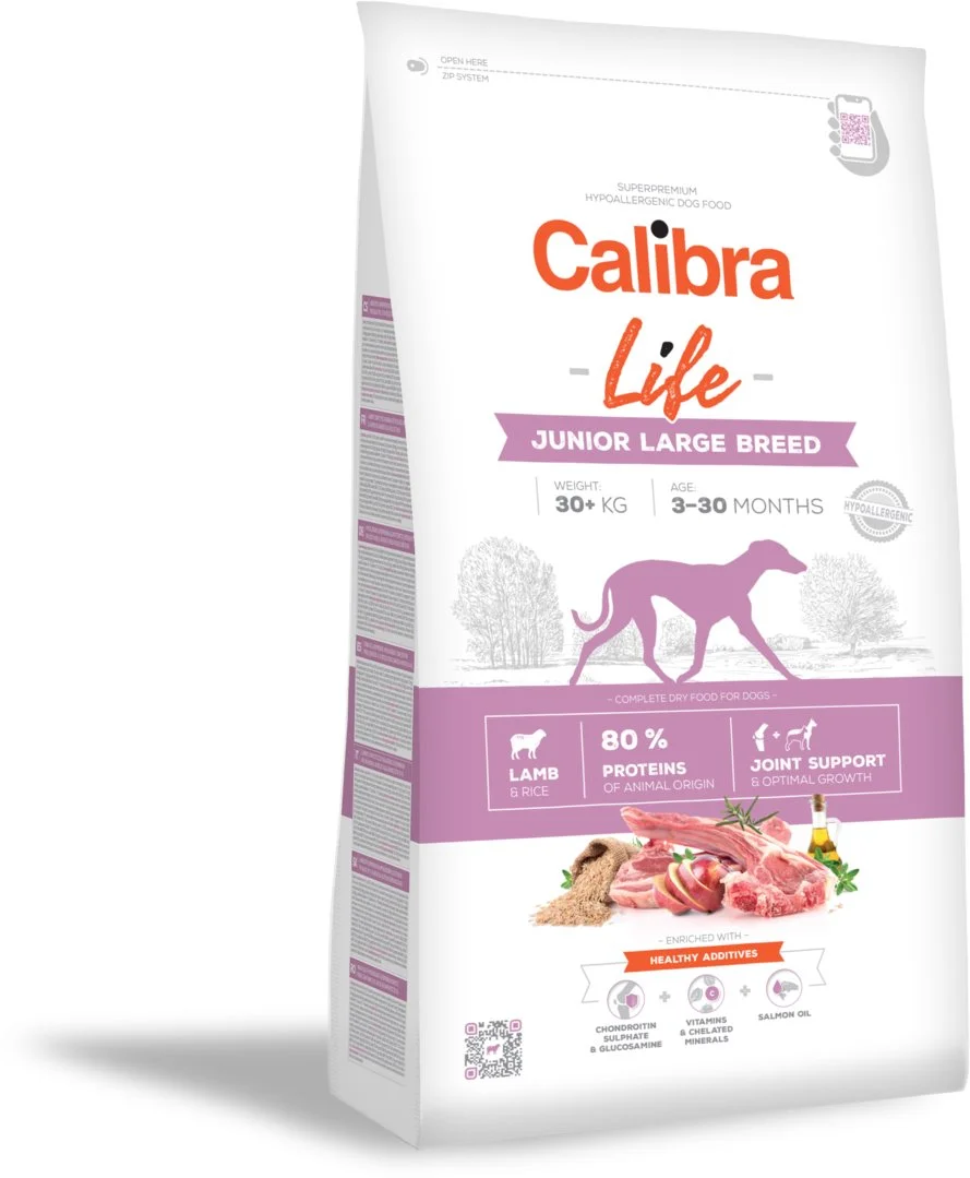 Calibra Dog Life Junior Large Breed Lamb 2,5kg granule pre šteňatá