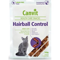 Canvit Snacks CAT Hairball Control 100g pamlsek pro kočky