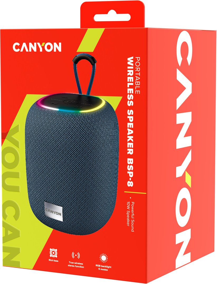 CANYON bezdrátový reproduktor BSP-8, šedá