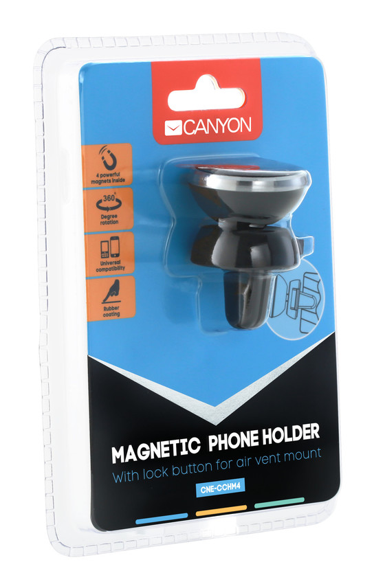 CANYON držák na telefon do auta, magnetický, instalace do ventilace, funkce zamknutí CNE-CCHM4