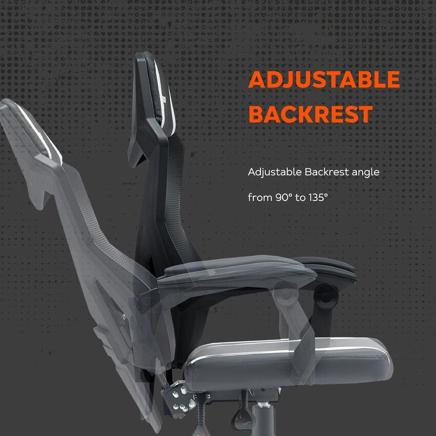 CANYON gaming chair Flow MCH01 Mesh Black White