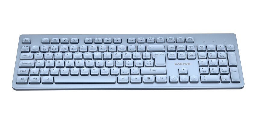 CANYON klávesnice HKB-W01 CS modrá