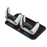 CANYON multifunkční chladící stojan pro PS5, nabíjení 2 PS5 ovladačů, RGB podsvícení, černý