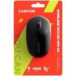 CANYON myš optická bezdrátová MW-4, 1200 dpi,3 tl., Bluetooth, AA baterie, černá