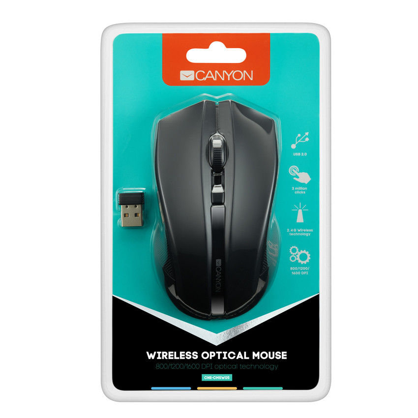 CANYON myš optická bezdrôtová CNE-CMSW05B