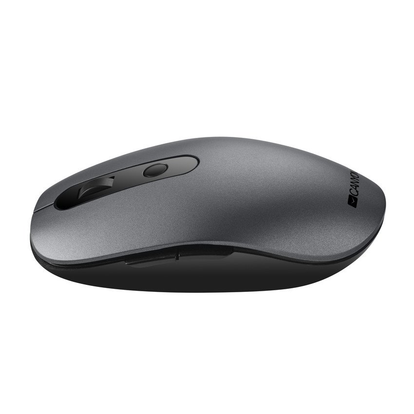 CANYON myš silent optická 2v1 bezdrátová CMSW09, nastavitelné rozlišení 800/1000/1200/1500dpi, 2v1 (BT/2.4GHz), šedá
