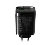 CANYON OnCharge 65RC Build-In Cable USB-C 65W 1xPD 1xQC EU Black nabíječka