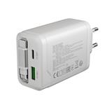 CANYON OnCharge 65RC Build-In Cable USB-C 65W 1xPD 1xQC EU White nabíječka