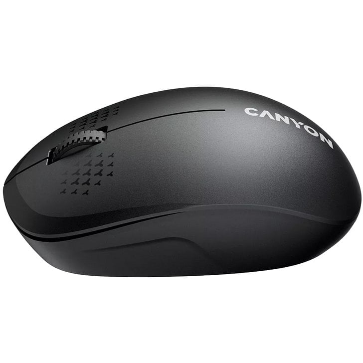 CANYON Optická bezdrôtová myš MW-4, 1200 dpi, Bluetooth, batéria AA, čierna