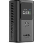 CANYON Power Bank PB-130, 10000mAh PD30W, TFT displej, tmavosivá