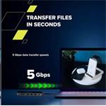 CANYON replikátor portů DS-13 7v1, 1xUSB-C PD 100W, 1xHDMI (4K), 3x USB 3.0, SD/micro čtečka, průhledný