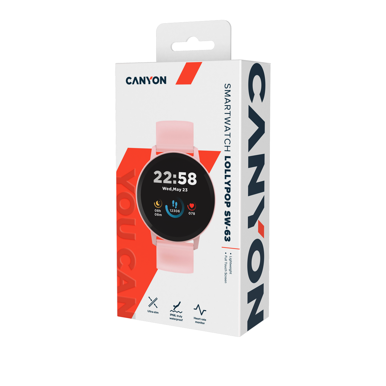 CANYON smart hodinky Lollypop SW-63 PINK
