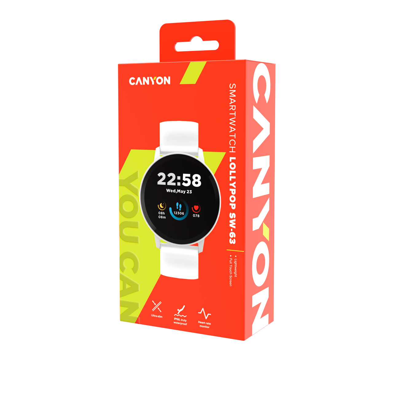 CANYON smart hodinky Lollypop SW-63 WHITE