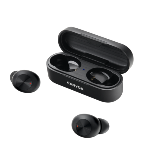 CANYON TWS-1 Bluetooth sportovní sluchátka s mikrofonem, černá
