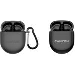 CANYON TWS6B Bluetooth bezdrátová sluchátka s mikrofonem, černá