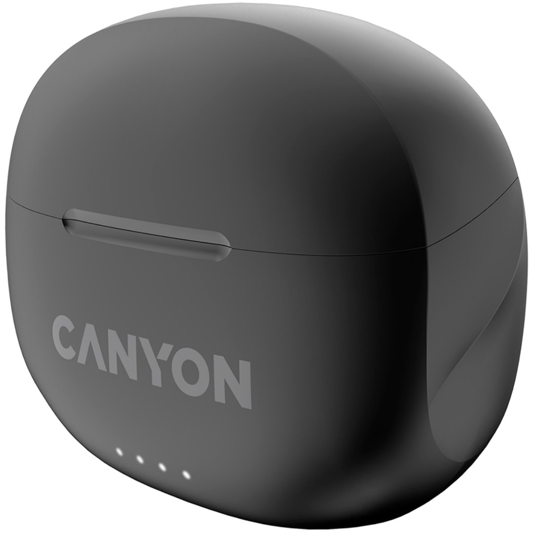 CANYON TWS8B Bluetooth bezdrátová sluchátka s mikrofonem, černá
