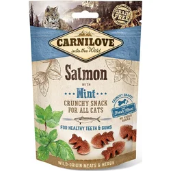 Carnilove Cat Crunchy Snack Losos s mätou s čerstvým mäsom 50g pochúťky pre mačky