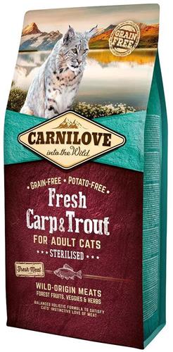Carnilove Cat Fresh Carp & Trout - Sterilized 6kg granule pro kočky