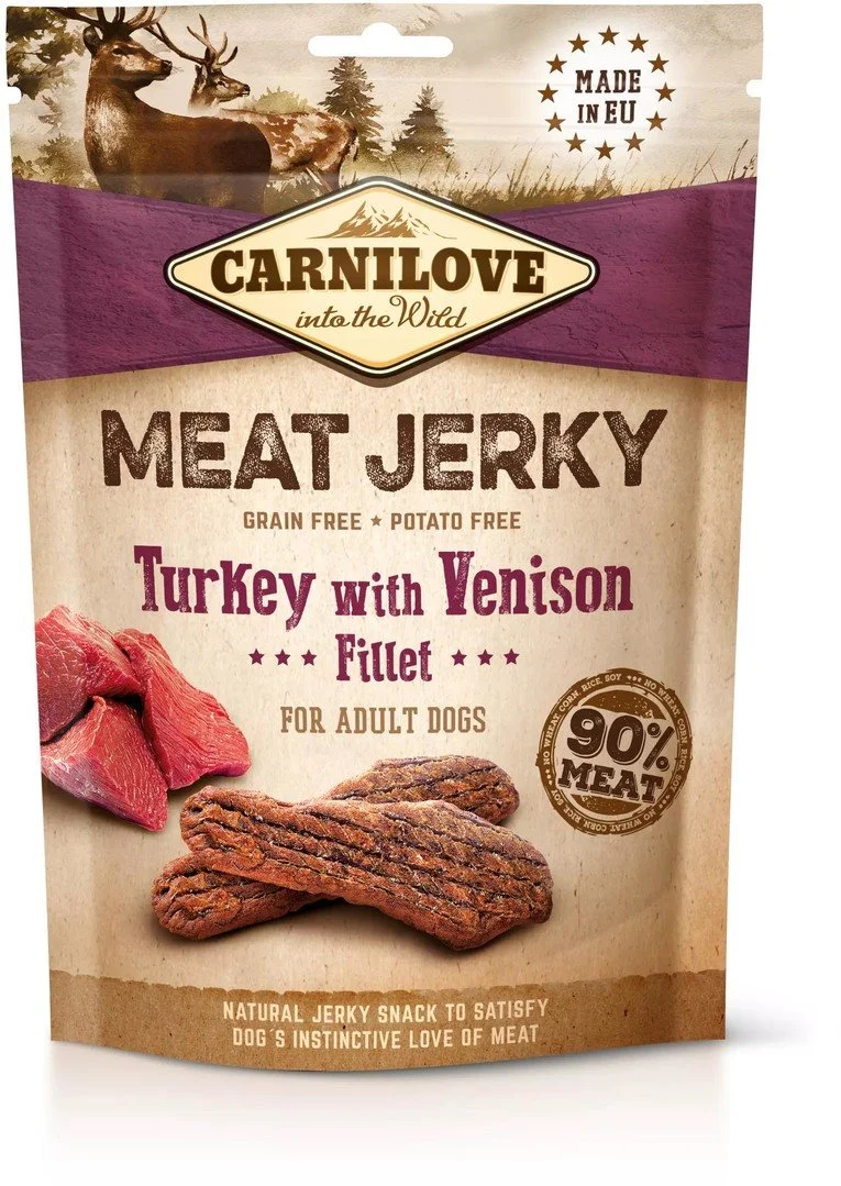 Carnilove Jerky Venison & Turkey Fillet 100g pamlsky pro psy