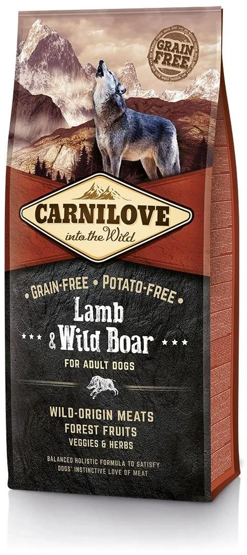 Carnilove Lamb & Wild Boar for Adult 12kg granule pro psy