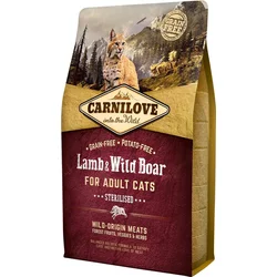 Carnilove Lamb & Wild Boar for Adult Cats – Sterilised 2kg granule pro kočky