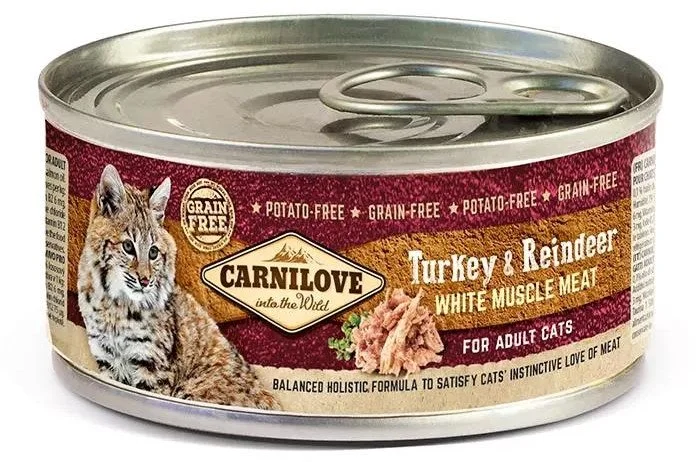 Carnilove WMM Turkey & Reindeer for Adult Cats 100g konzervy pro kočky