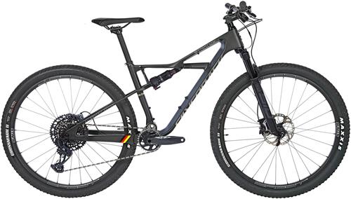 Celoodpružený bicykel SILVERBACK STRATOS CF - SRAM GX 12s, veľkosť L - Matt Black / Silver
