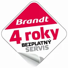 Certifikát 4 roky bezplatný servis BRANDT - Pračky - příslušenství