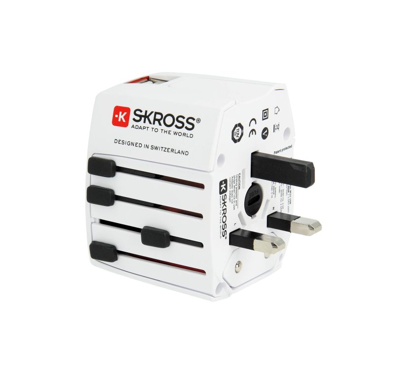 Cestovný adaptér SKROSS MUV USB, USB A+C, univerzálny pre 150 krajín