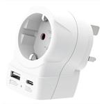 Cestovný adaptér SKROSS s USB A+C 20W do UK, typ G