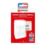 Cestovný adaptér SKROSS s USB do USA, typ B