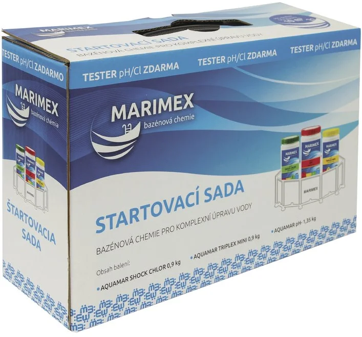 Chemická súprava MARIMEX AQuamar START (šok, Triplex Mini, pH-, tester)