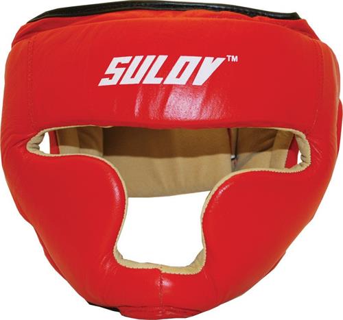 Chránič hlavy uzavřený SULOV, kožený, vel.M, červený