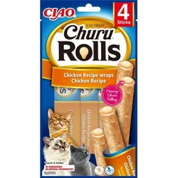 Churu Cat Rolls Kuracie wrapy a kurací krém 4x10g