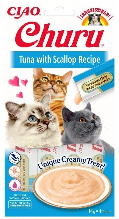 Churu Cat Tuna with Scallop 4x14g