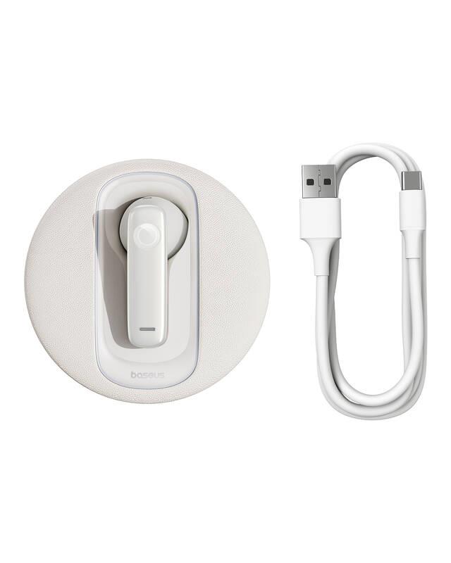 Chytré Bluetooth sluchátko Baseus Bowie CM10 bílé