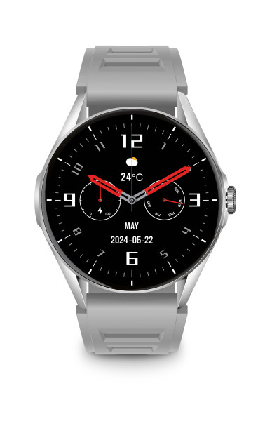 Chytré hodinky ALIGATOR Watch AMOLED, stříbrné