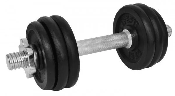 Činka nakladacia LIFEFIT jednoručná 10 kg, 30mm tyč/6x kotúč F-CIN-10-3