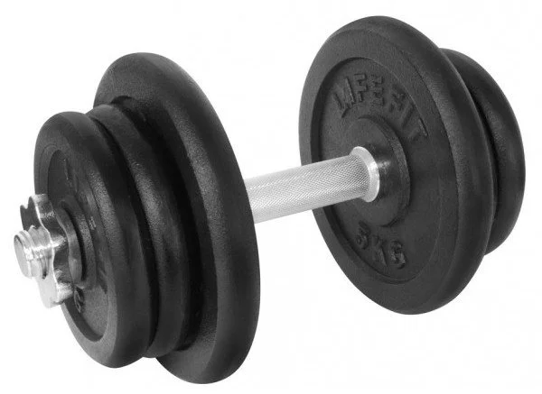 Činka nakladacia LIFEFIT jednoručná 22 kg, 30mm tyč/6x kotúč F-CIN-22-3