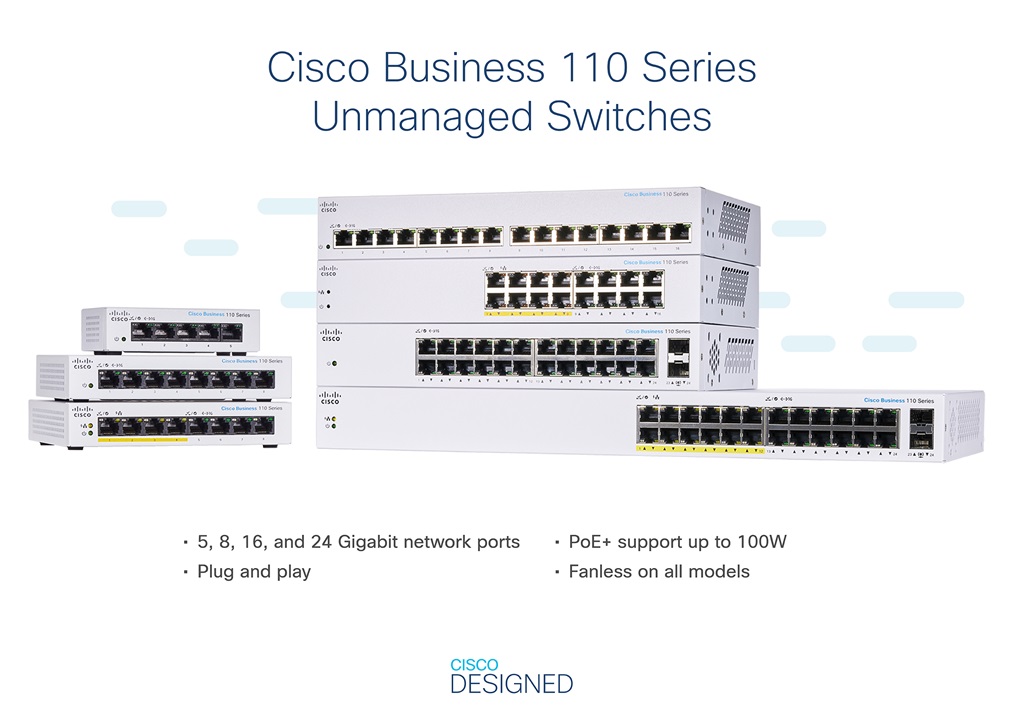 Cisco CBS110-24T-EU, prepínač