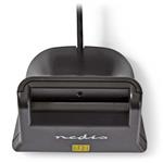 Čítačka čipových kariet NEDIS CRDRU2SM3BK/ Smart Card ID-1/ eCitizen/ štandardné biometrické čipy/ USB 2.0/ čierna